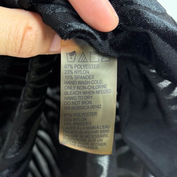 Allison Daley Black Velvet Swirl 70s Print Y2K Tank Top Small - Picture 5 of 5